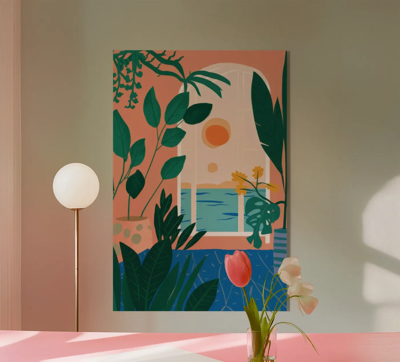 Poolside Reading Escape acrylic glass by Pale Aura