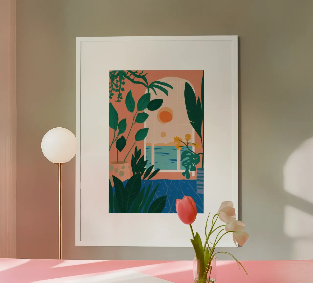 Poolside Reading Escape poster by Pale Aura