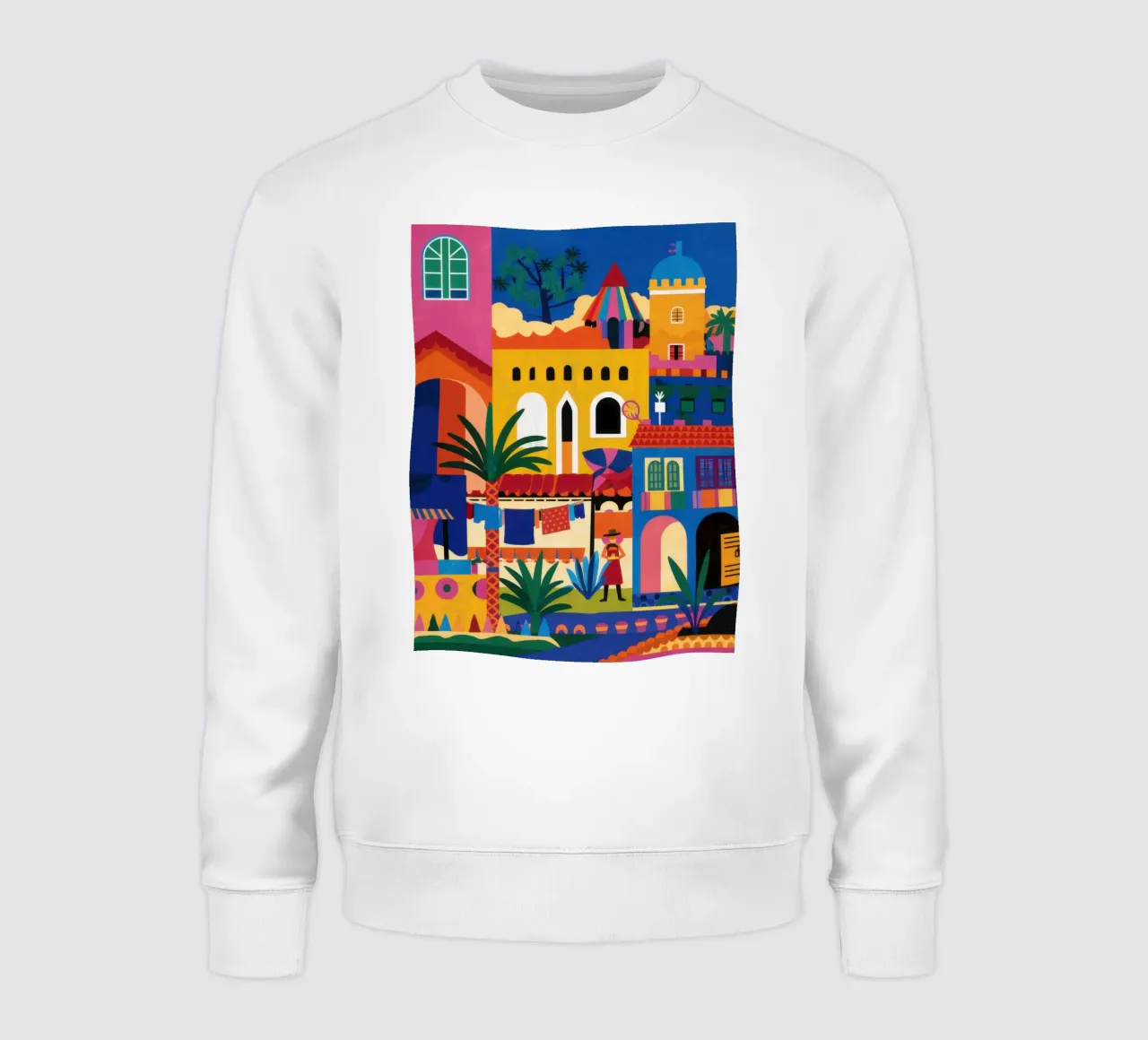 Città collinare colorata felpa da Pale Aura