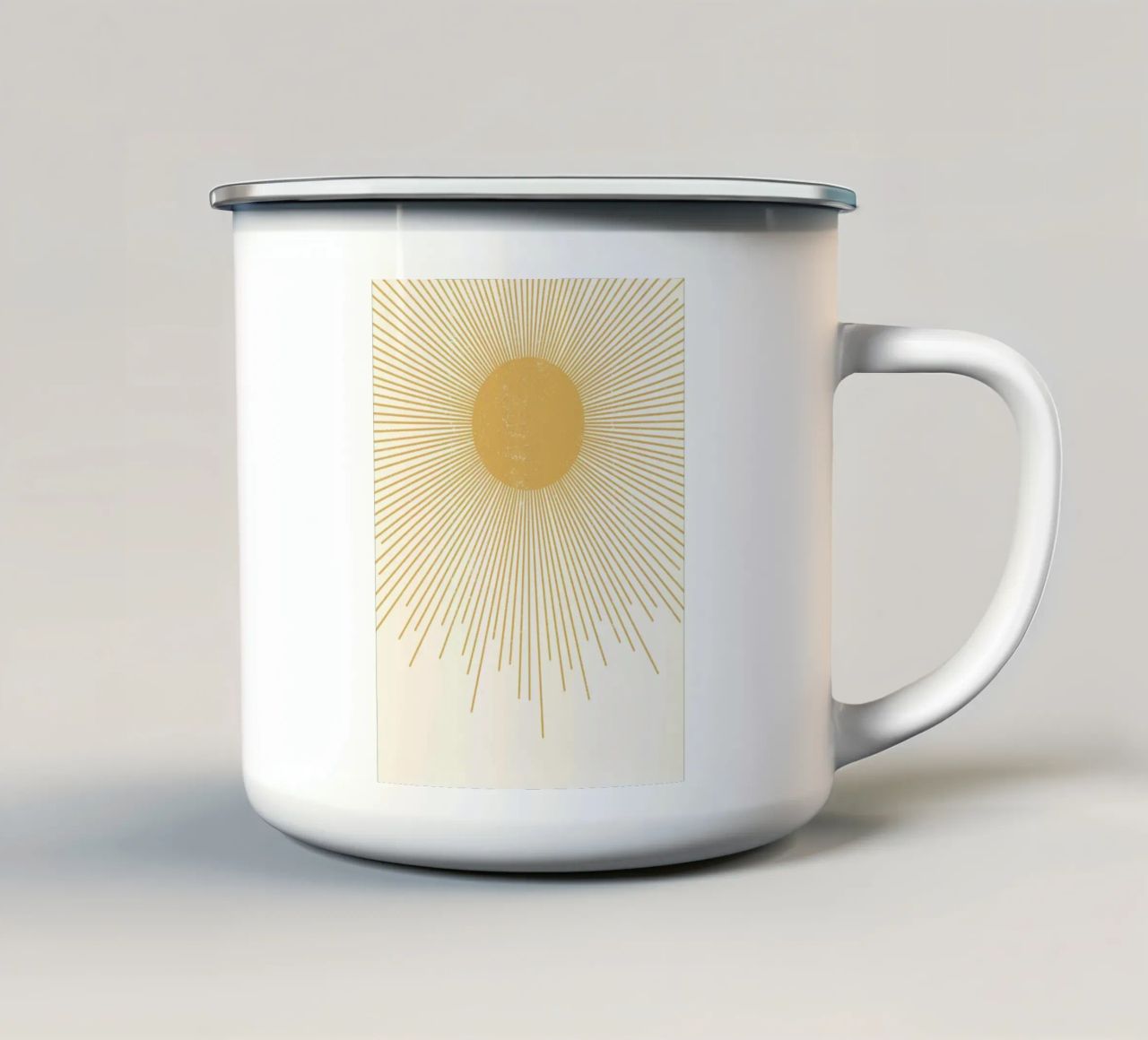 Sole minimalista tazza in smalto da ArdorPrints