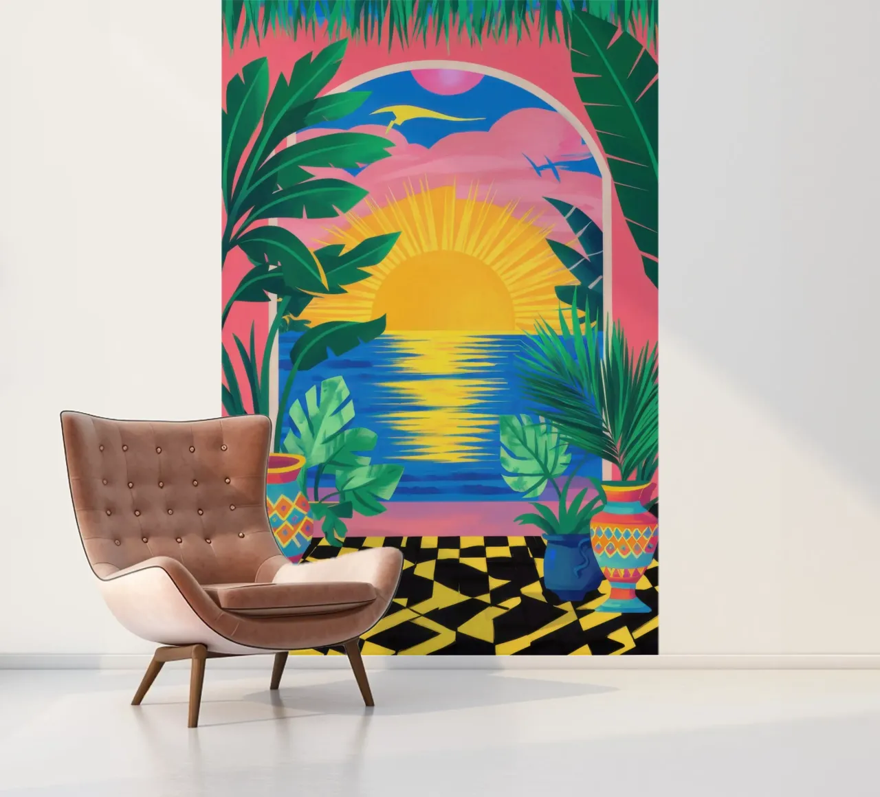 Sunset Palm Paradise photo wallpaper by Pale Aura