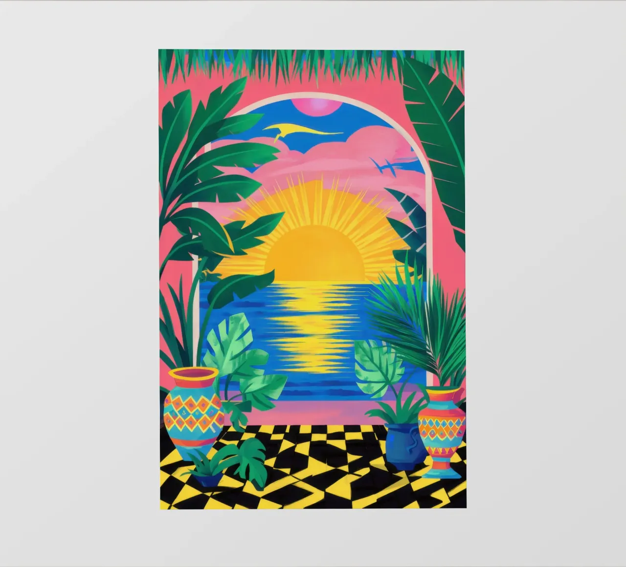 Sunset Palm Paradise photo wallpaper by Pale Aura