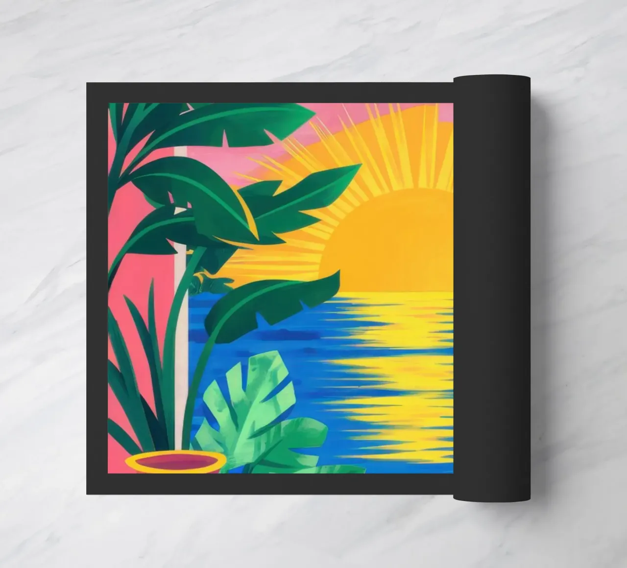 Paradiso delle palme al tramonto zerbino da Pale Aura