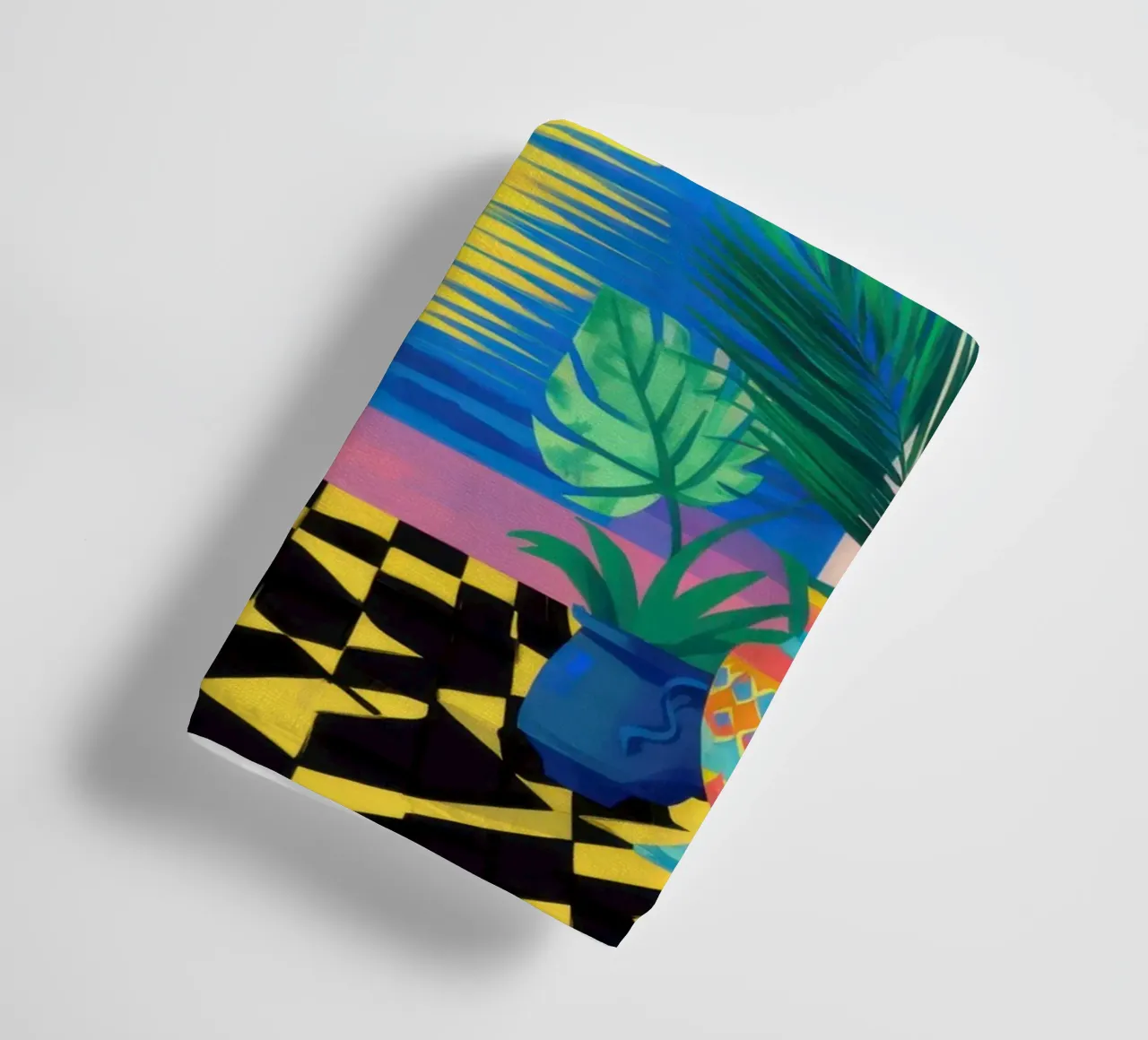 Palm zonsondergang paradijs badhanddoek van Pale Aura