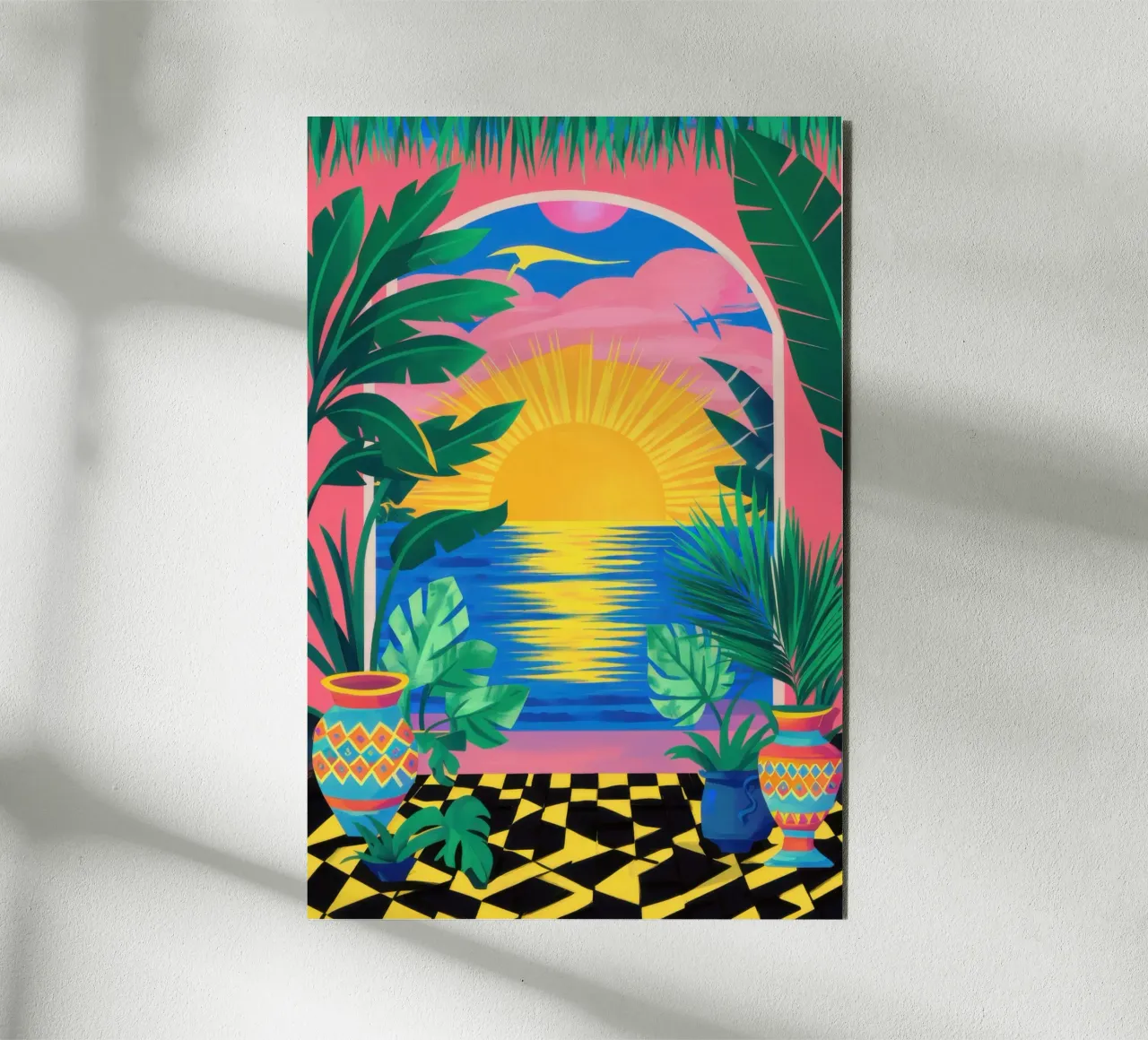 Sunset Palm Paradise forex plate by Pale Aura