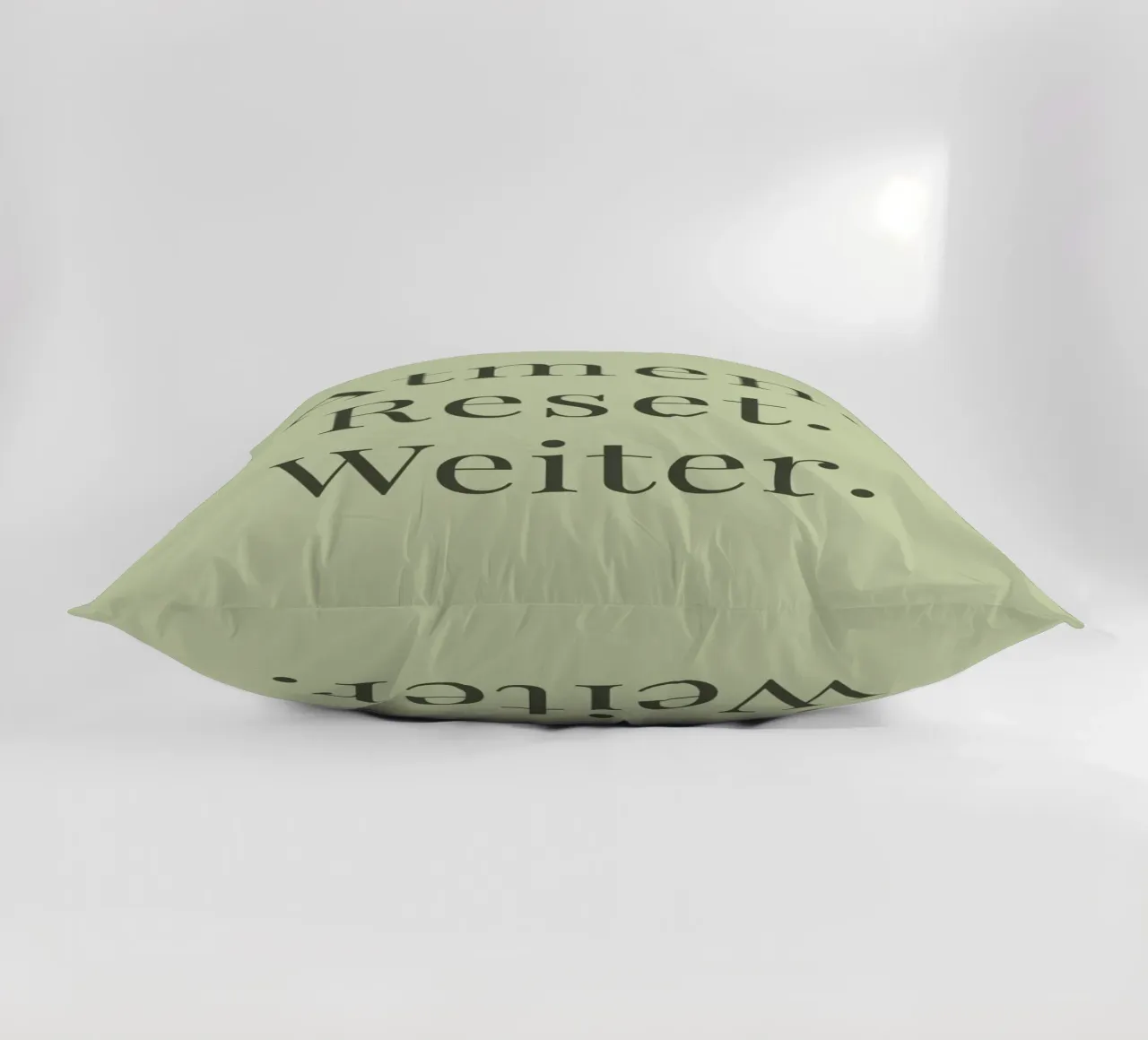 Atmen. Reset. Weiter. - Achtsamkeit cuscino da Typo Designs