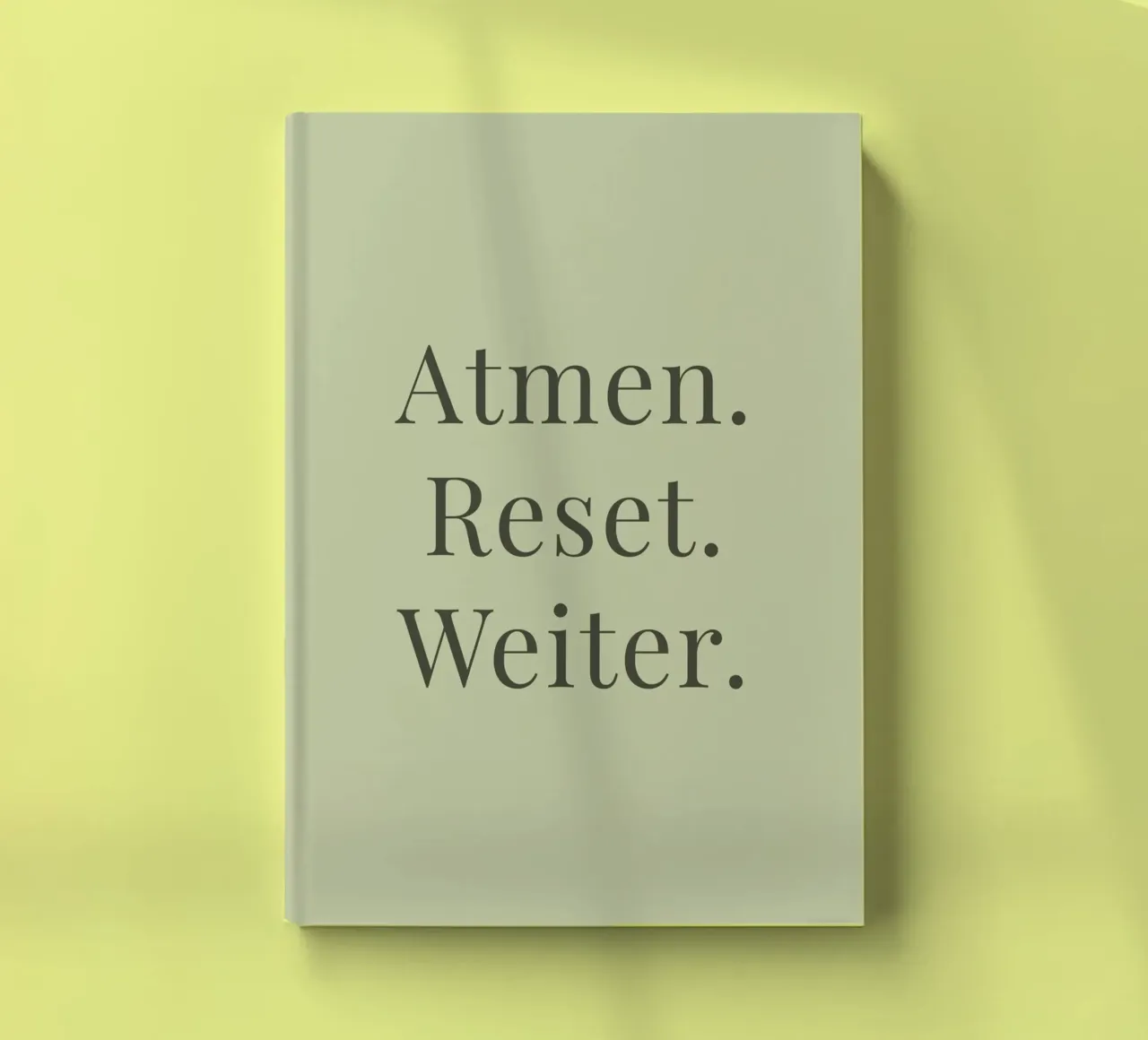 Atmen. Reset. Weiter. - Achtsamkeit diario da Typo Designs