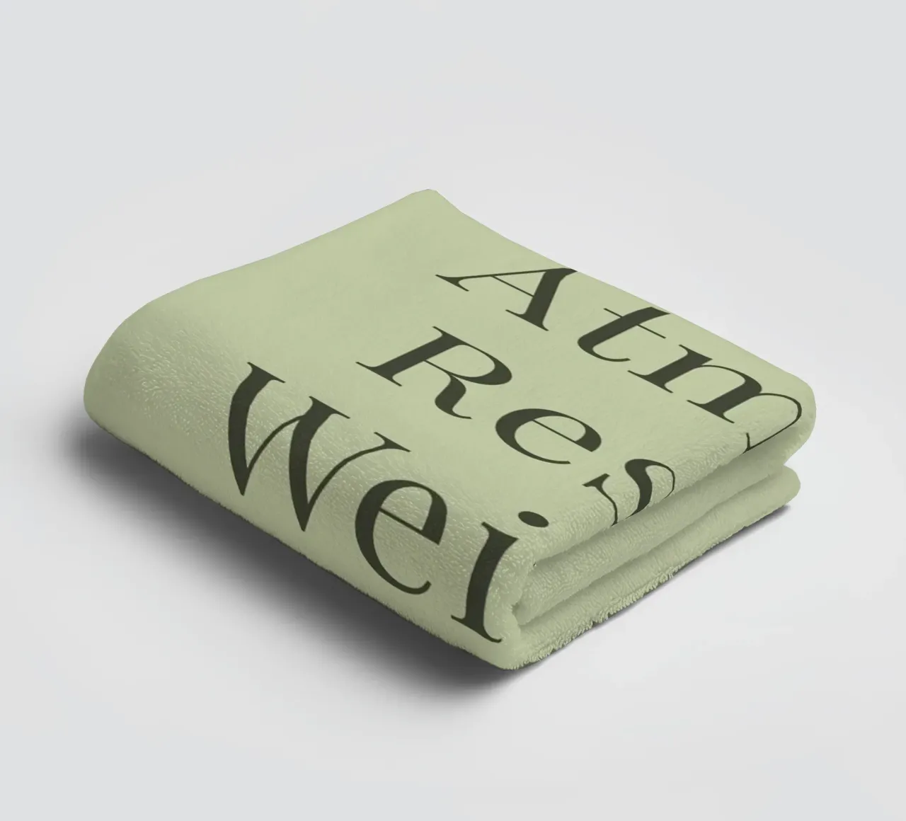 Atmen. Reset. Weiter. - Achtsamkeit towel by Typo Designs