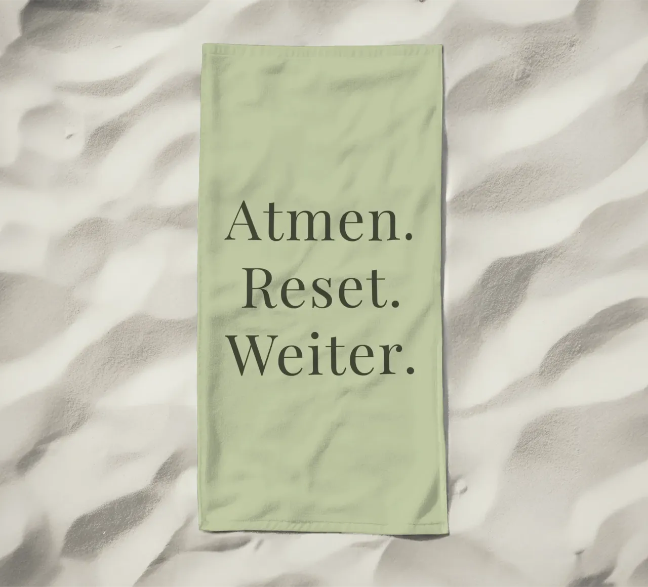 Atmen. Reset. Weiter. - Achtsamkeit telo mare da Typo Designs