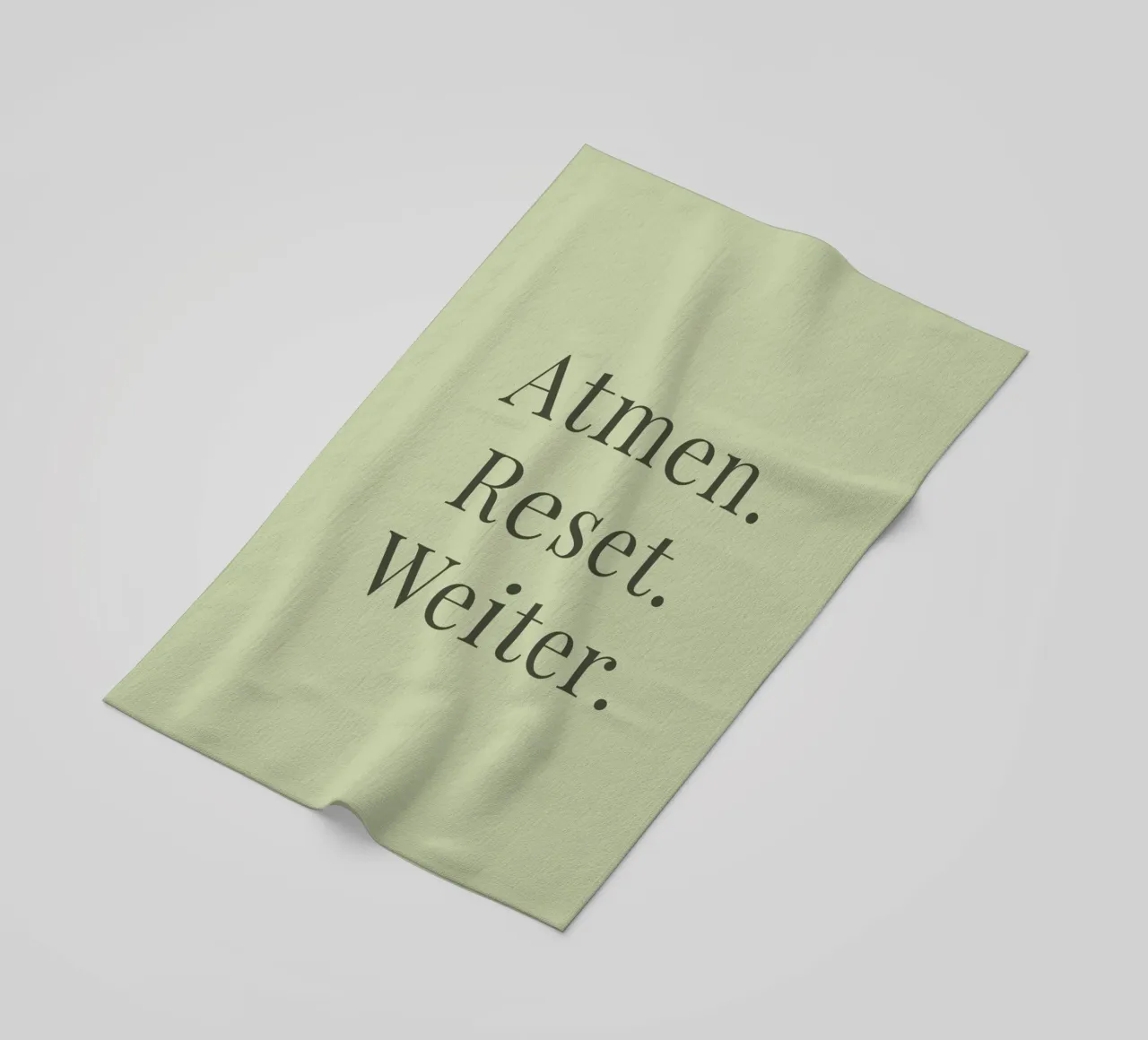 Atmen. Reset. Weiter. - Achtsamkeit telo mare da Typo Designs
