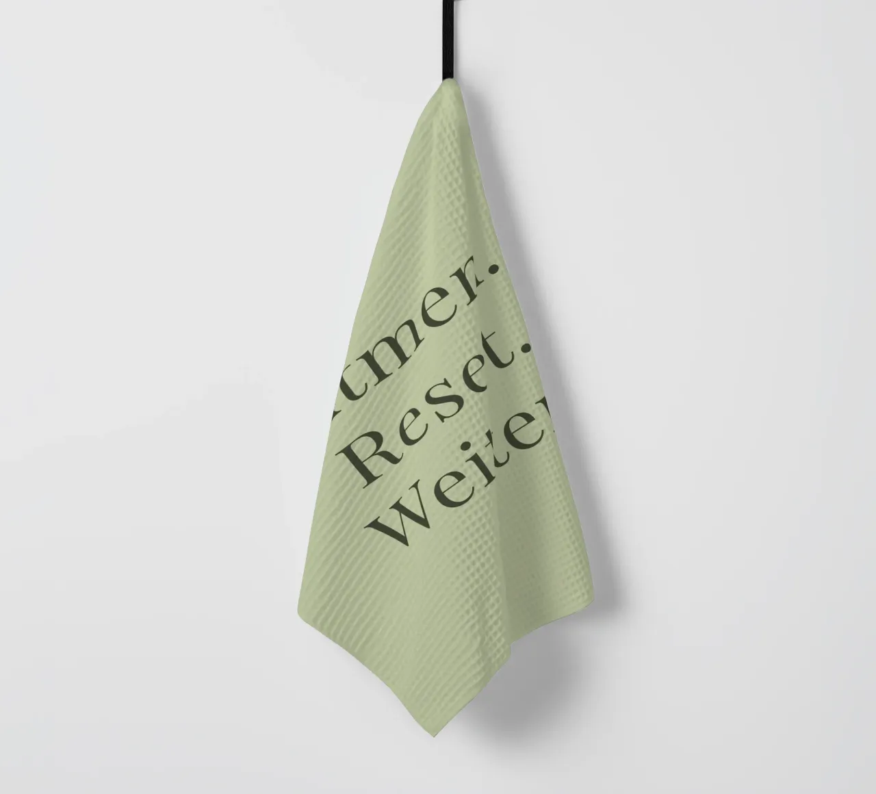 Atmen. Reset. Weiter. - Achtsamkeit canovaccio da cucina da Typo Designs