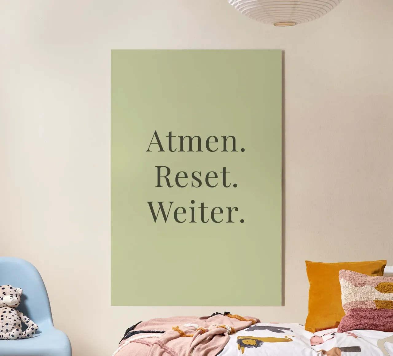 Atmen. Reset. Weiter. - Achtsamkeit metacrilato de Typo Designs