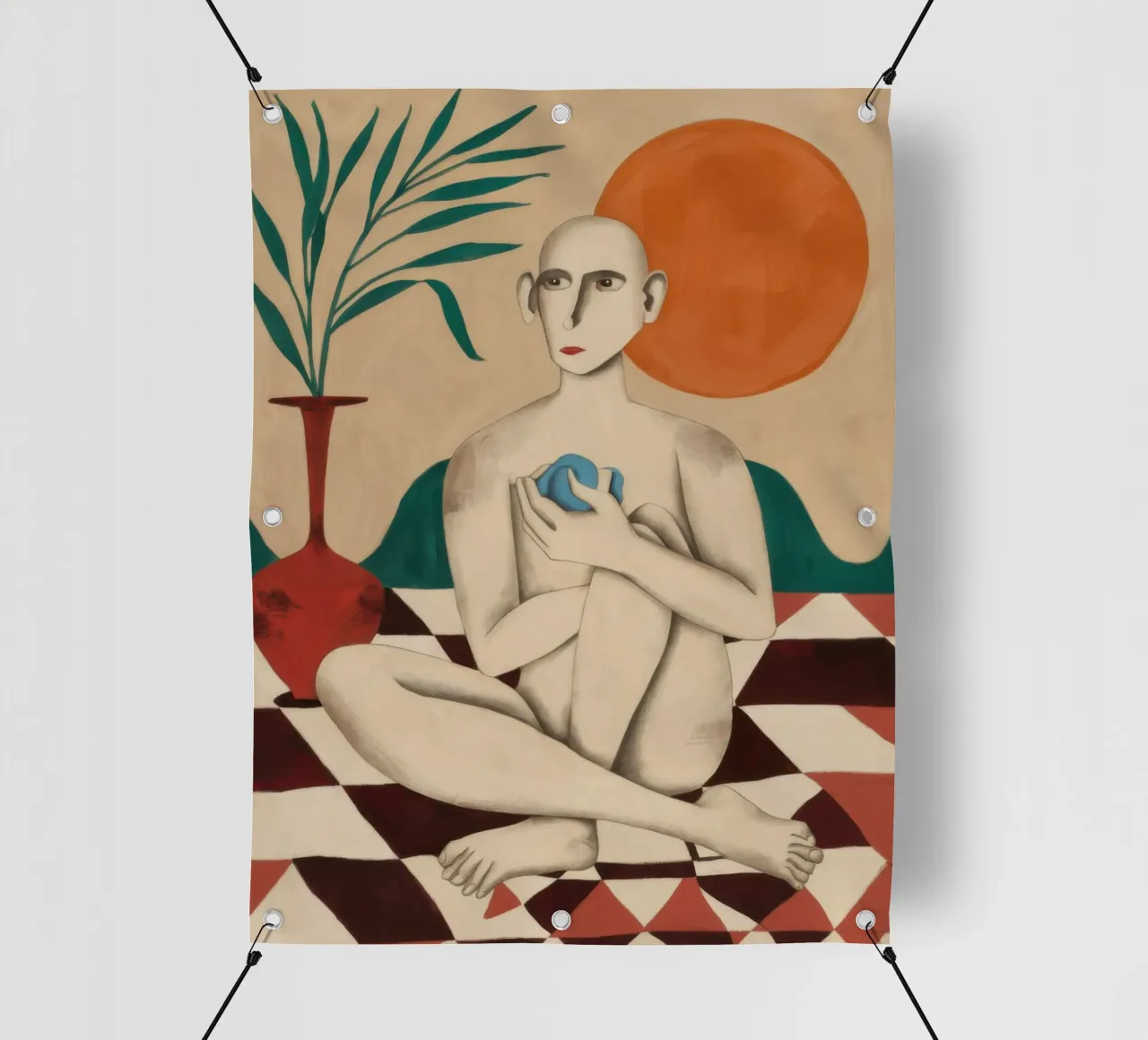 Pavimento a scacchi nudo telo in pvc da Pale Aura