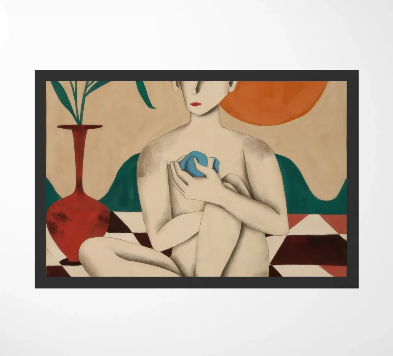 Pavimento a scacchi nudo zerbino da Pale Aura