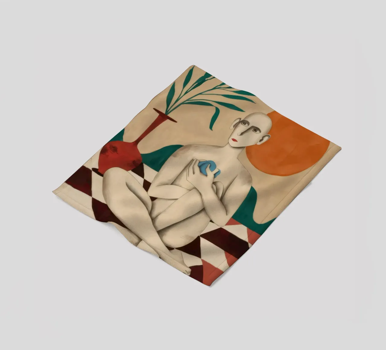 Pavimento a scacchi nudo coperta in pile da Pale Aura