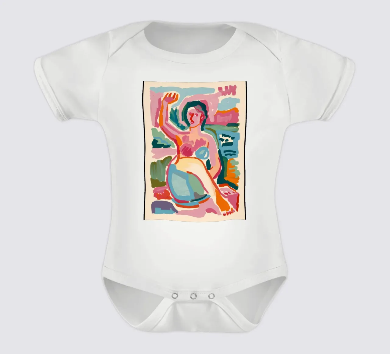 Abstracte bader babyrompertje korte mouwen van Pale Aura