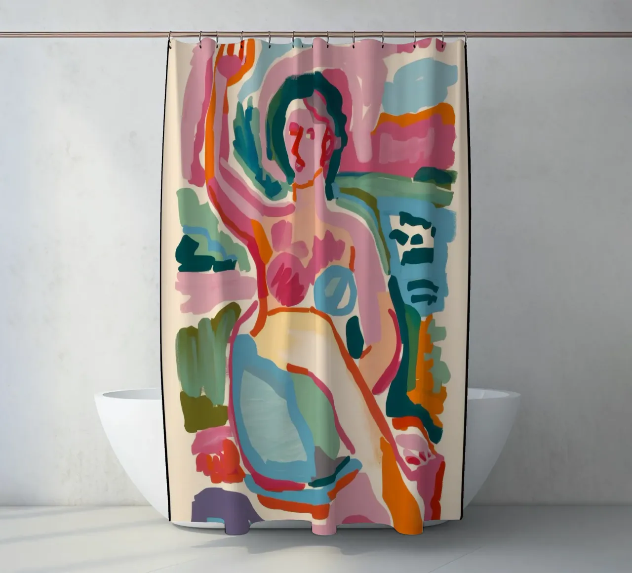 Abstracte bader douchegordijn van Pale Aura