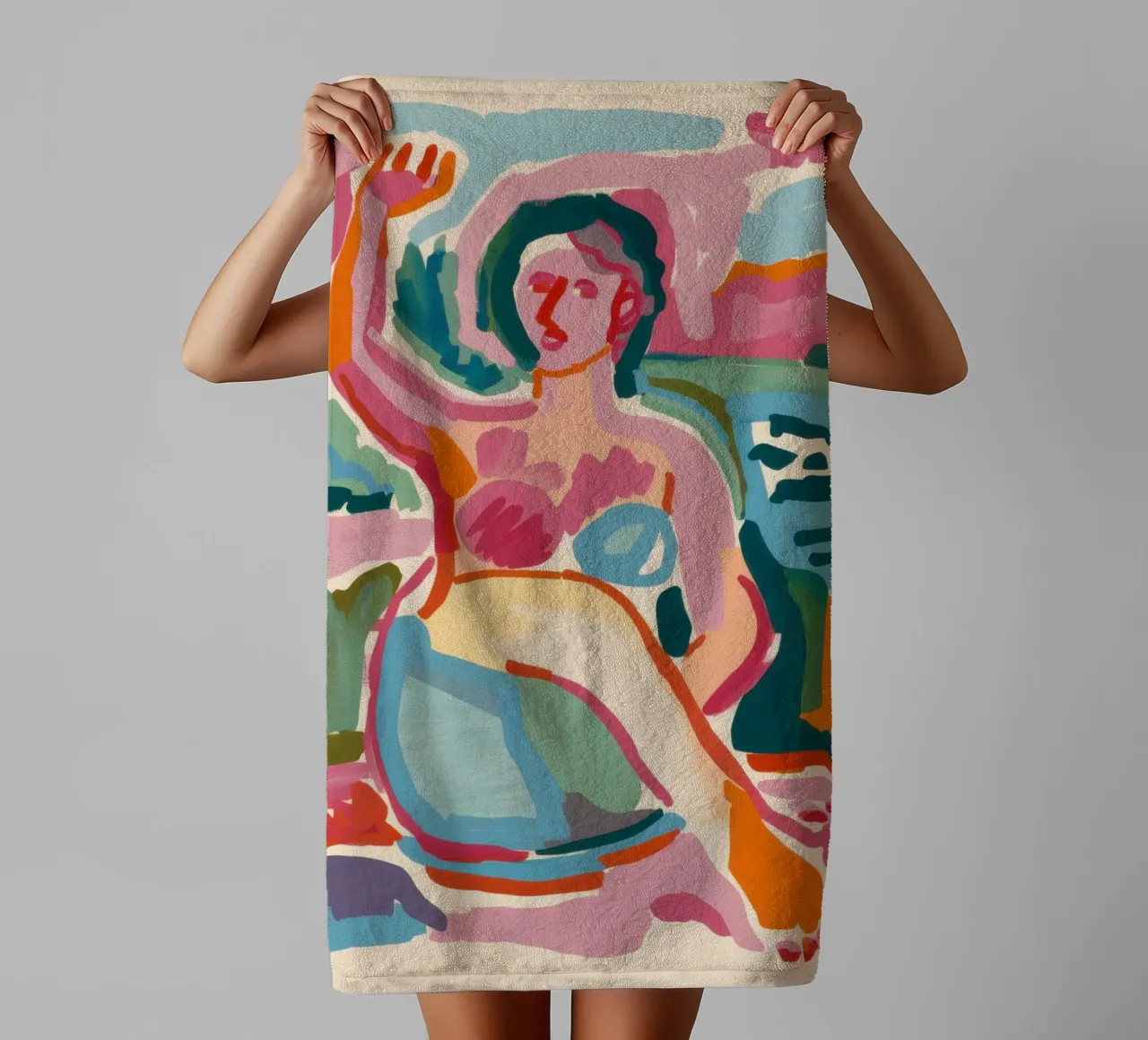 Abstracte bader badhanddoek van Pale Aura