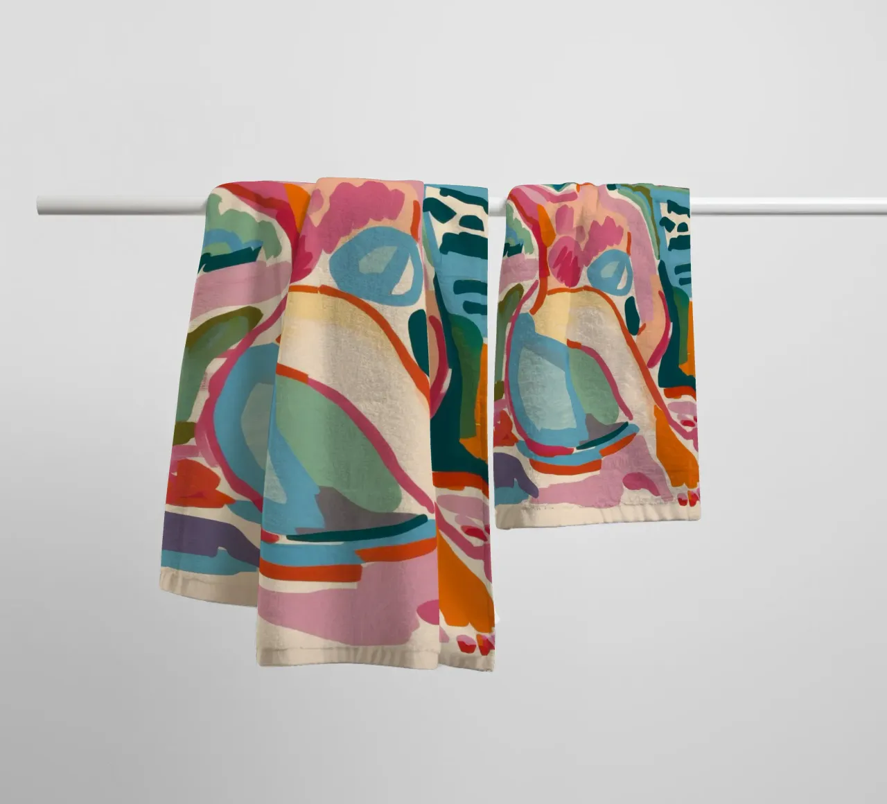 Abstracte bader badhanddoek van Pale Aura