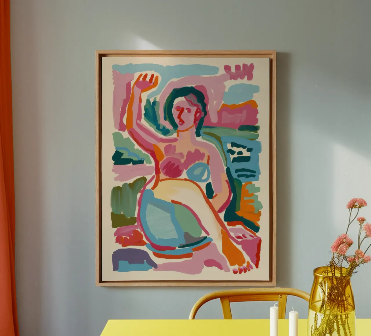 Abstracte bader canvas van Pale Aura