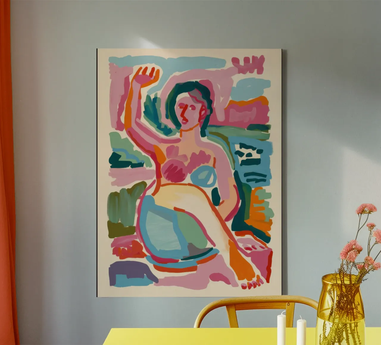 Abstracte bader canvas van Pale Aura