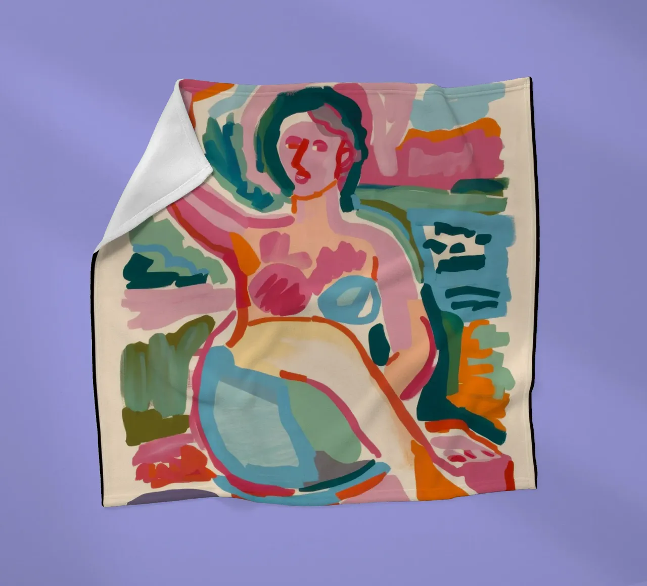 Abstracte bader fleecedeken van Pale Aura