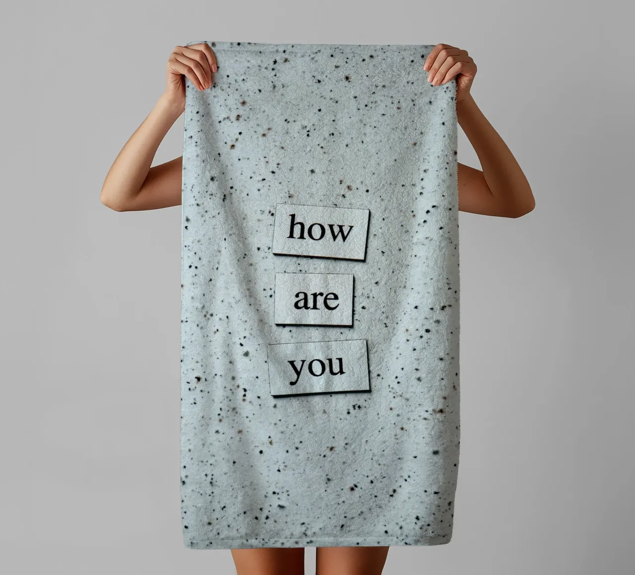 HOW ARE YOU? asciugamano da bagno da Einfach Uebel