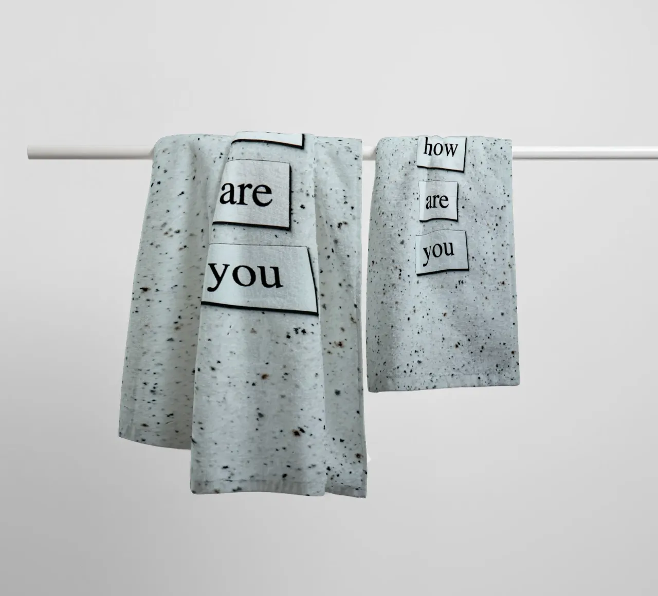 HOW ARE YOU? asciugamano da bagno da Einfach Uebel
