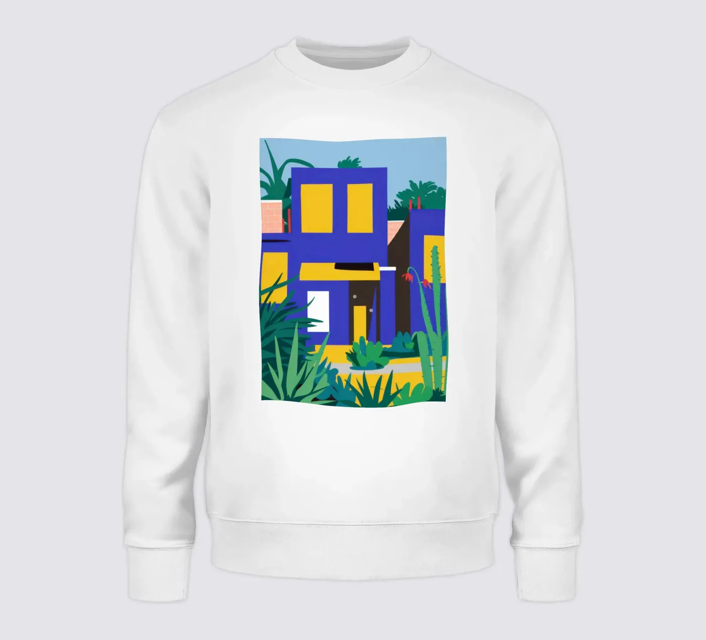 Blaues Gebäude bei Nacht Sweatshirt von Pale Aura