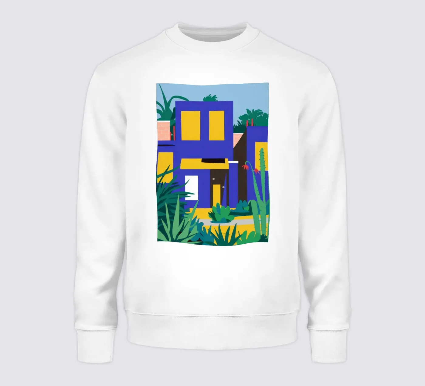Blaues Gebäude bei Nacht Sweatshirt von Pale Aura