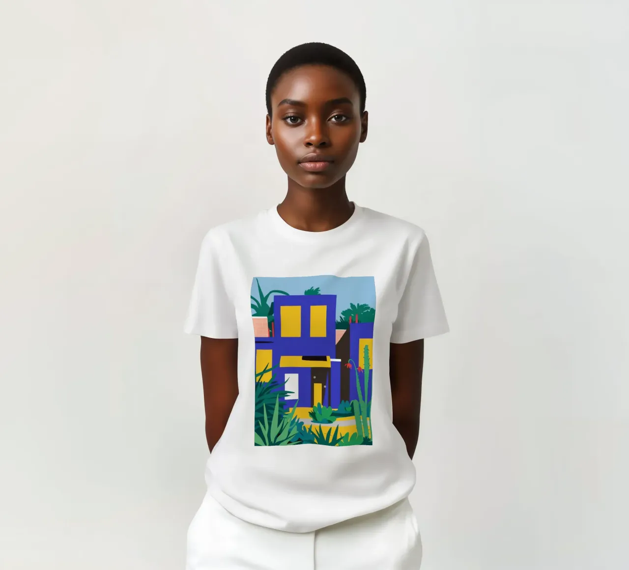 Edificio blu notturno t-shirt da Pale Aura