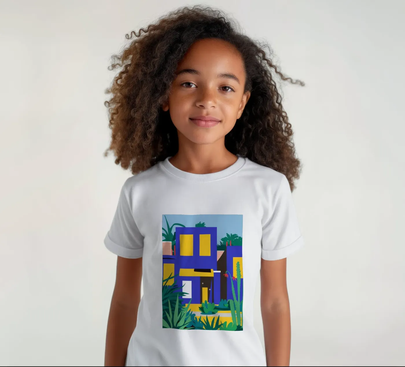 Nighttime Blue Building kids t-shirt by Pale Aura