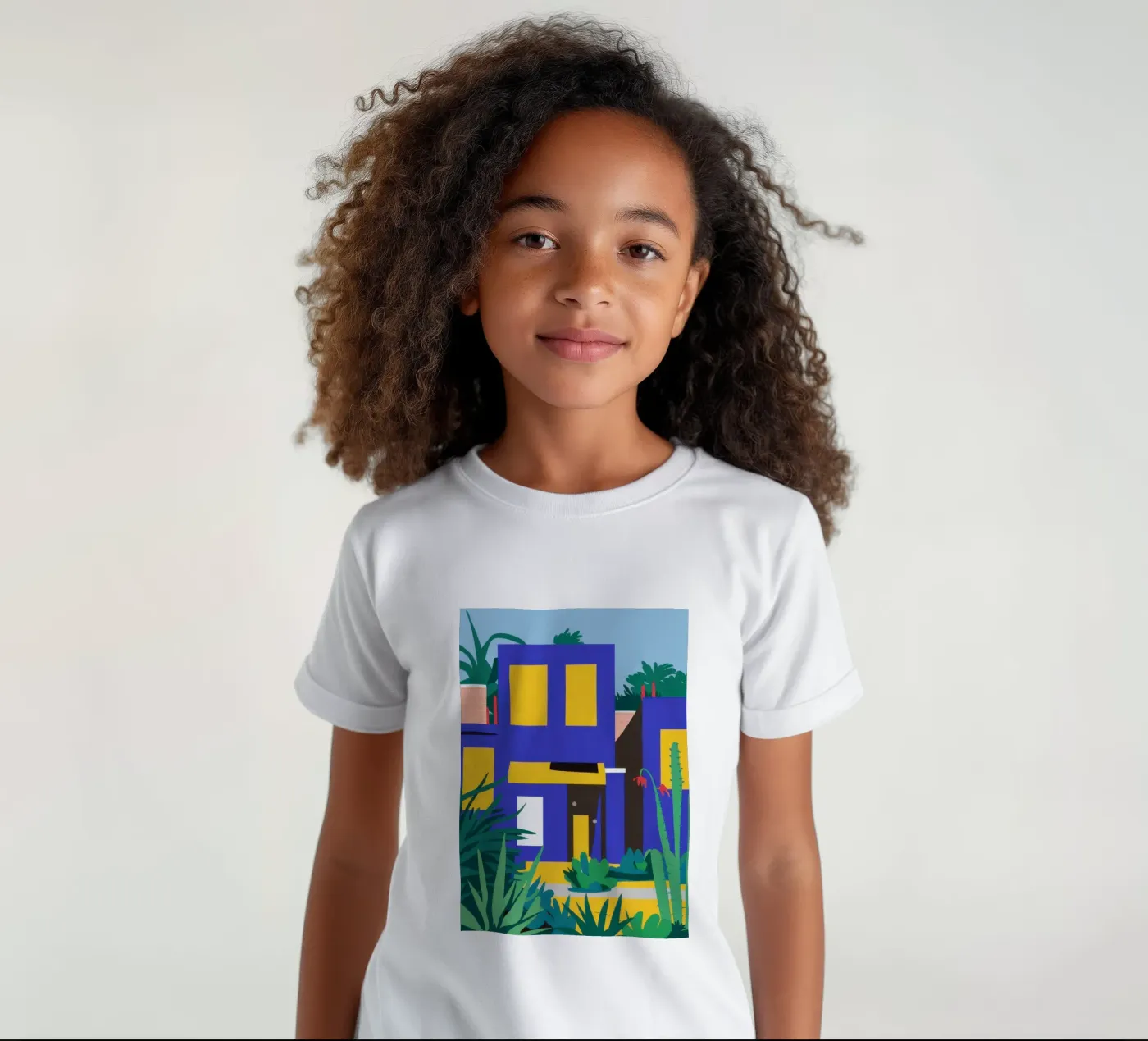 Nighttime Blue Building kids t-shirt by Pale Aura