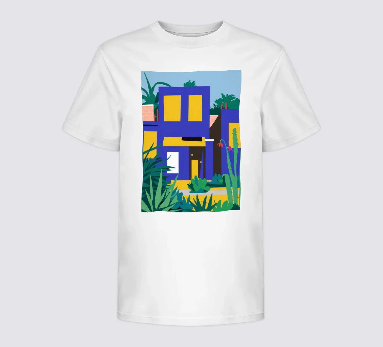 Blaues Gebäude bei Nacht Kinder T-Shirt von Pale Aura
