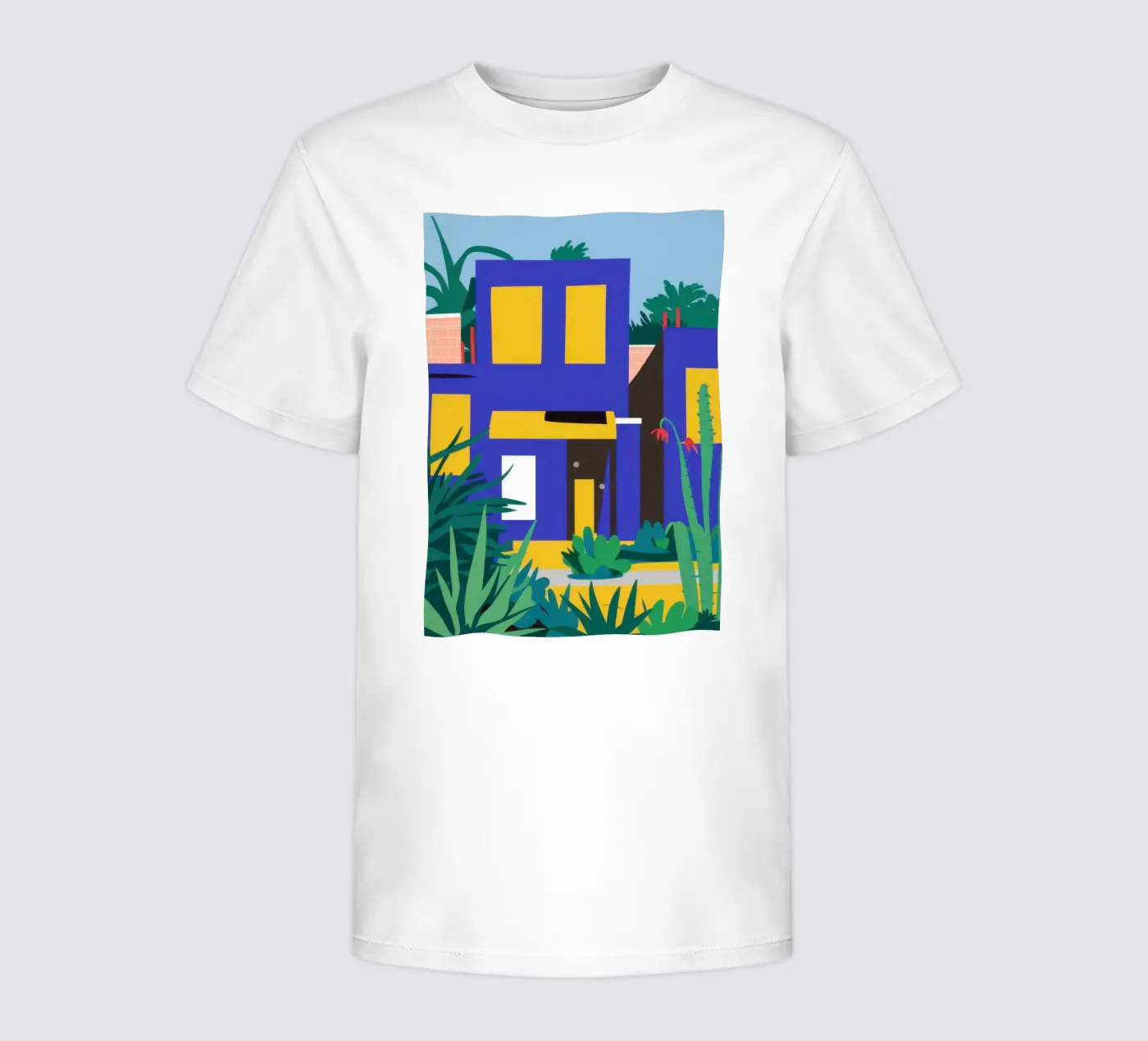 Nighttime Blue Building kids t-shirt by Pale Aura