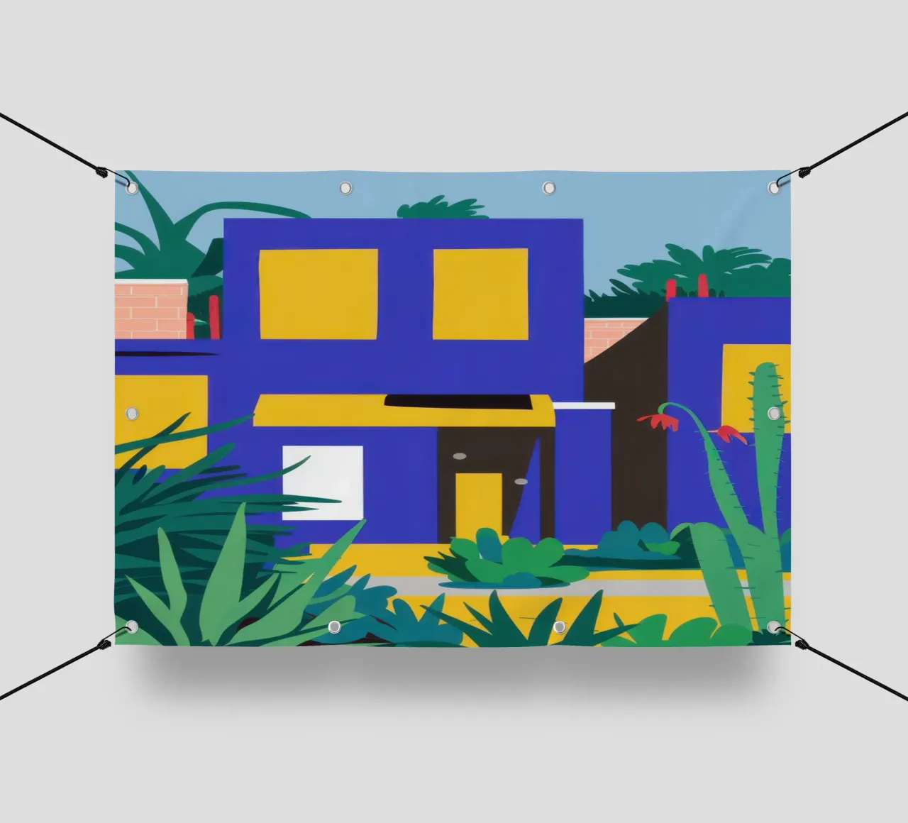 Edificio blu notturno telo in pvc da Pale Aura