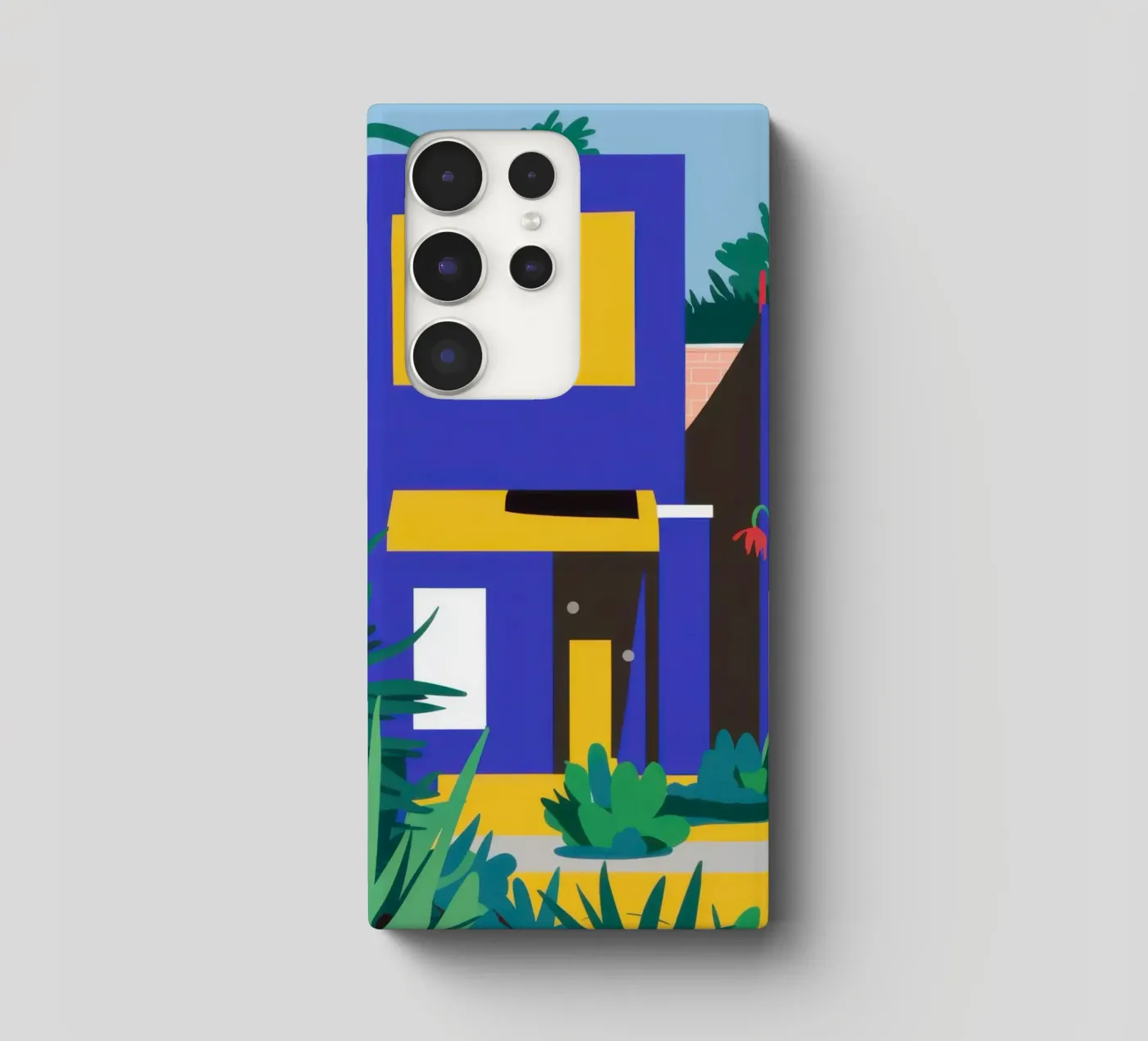 Blaues Gebäude bei Nacht Samsung Hülle von Pale Aura