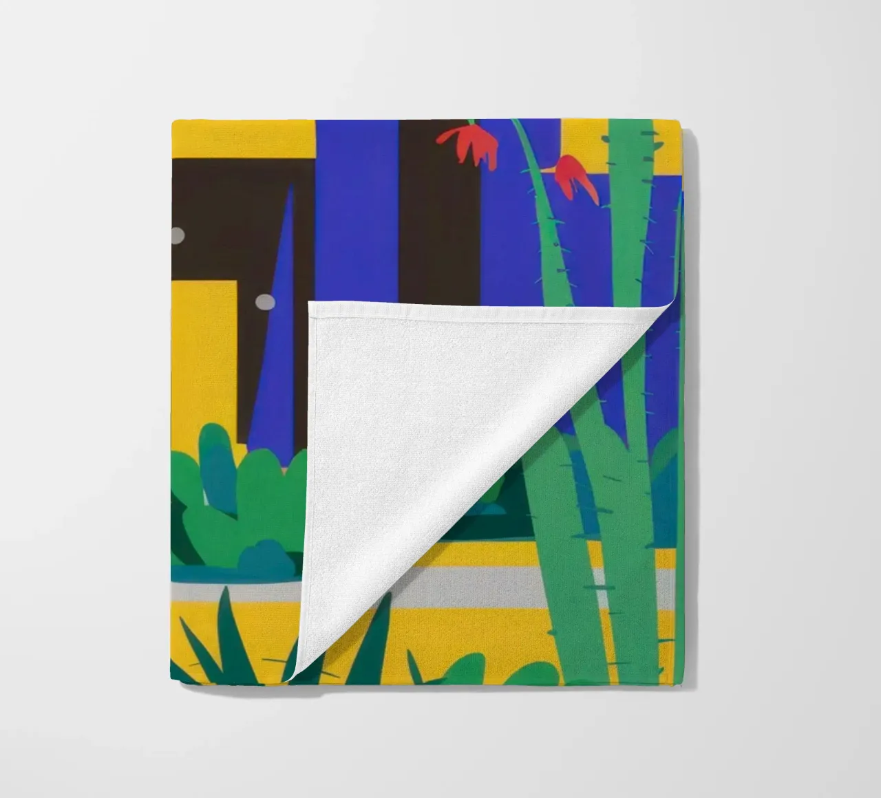 Nacht Blauw Gebouw strandhanddoek van Pale Aura