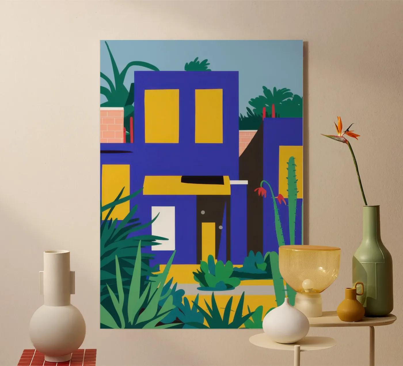 Nighttime Blue Building Acryl-Glas von Pale Aura