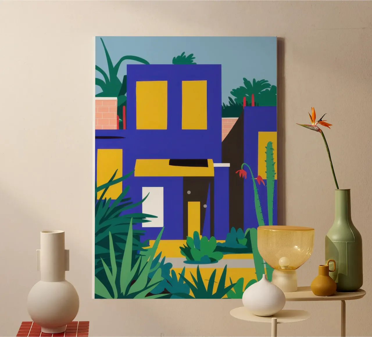 Edificio blu notturno tela da Pale Aura