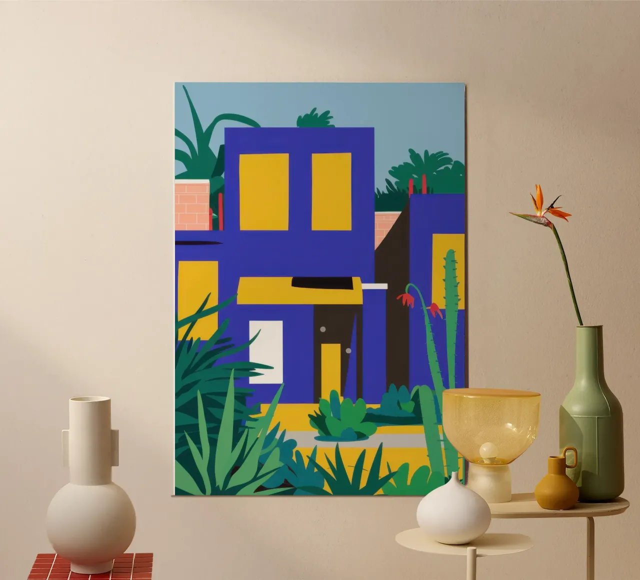 Nighttime Blue Building poster by Pale Aura