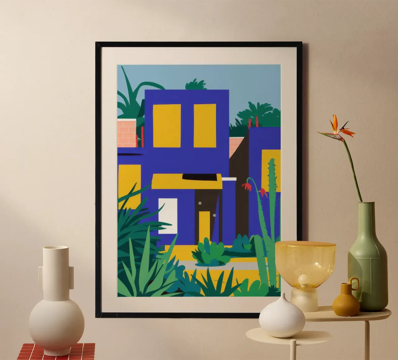 Nighttime Blue Building poster by Pale Aura