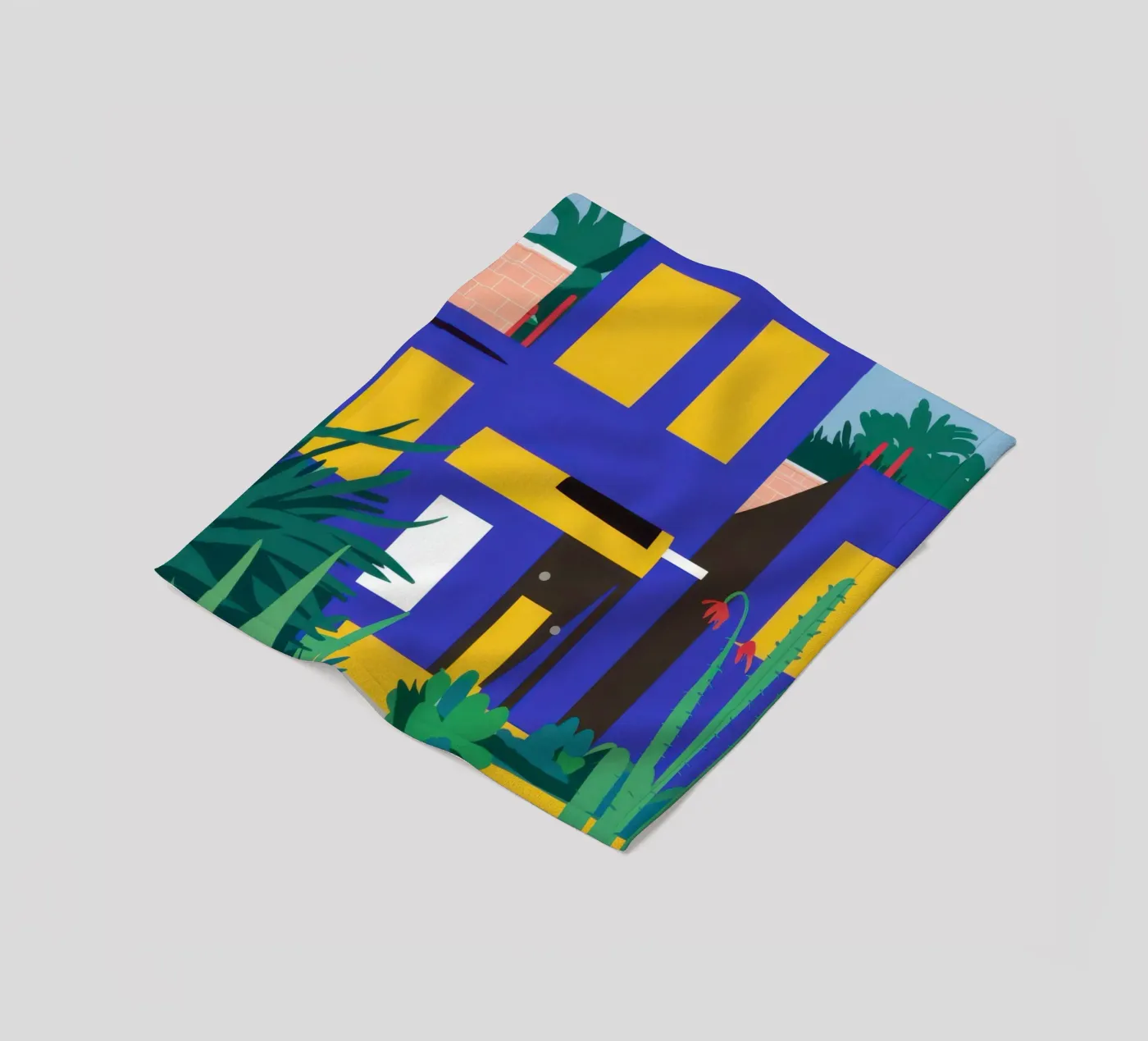 Blaues Gebäude bei Nacht Fleecedecke von Pale Aura