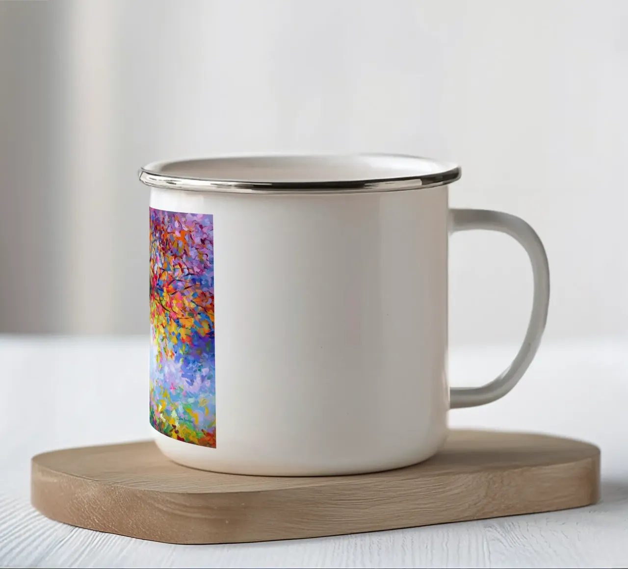 L'albero della felicità tazza in smalto da maluniq
