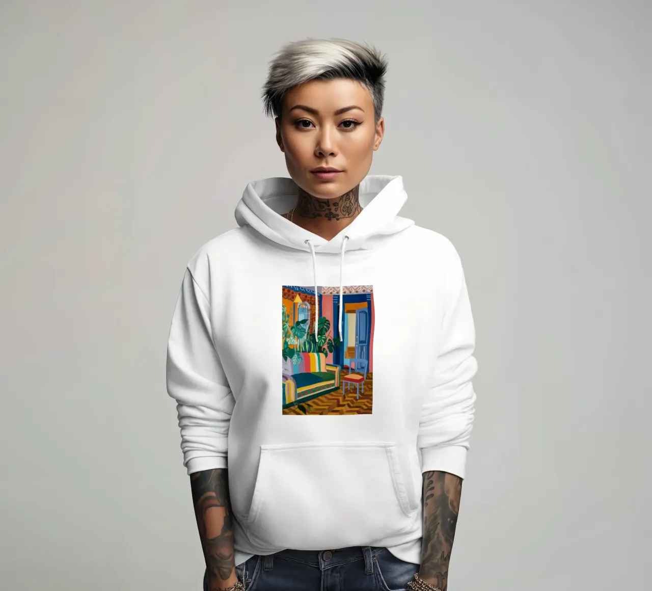Vibrant Reading Room hoodie by Pale Aura