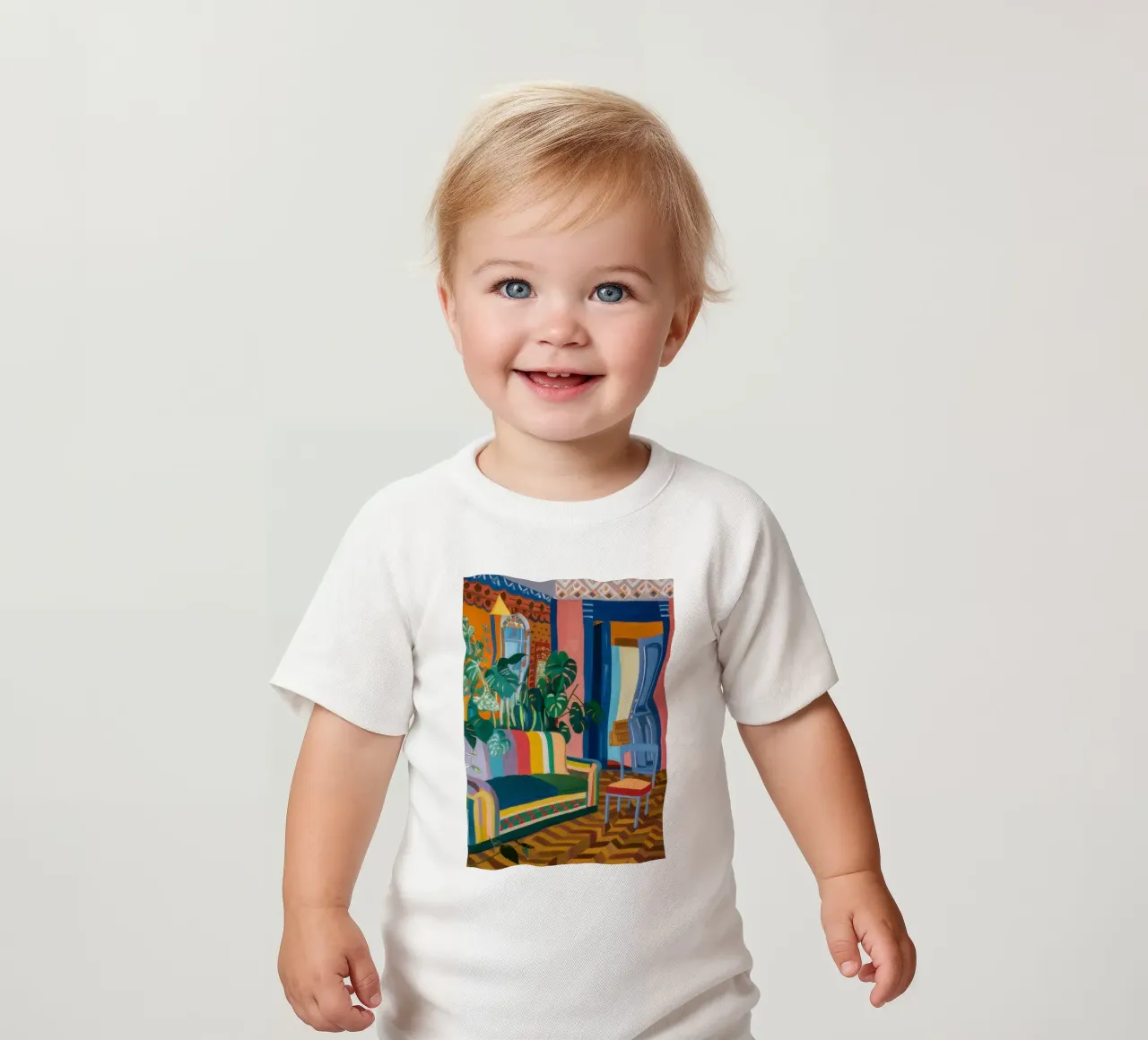 Vibrant Reading Room baby t-shirt by Pale Aura