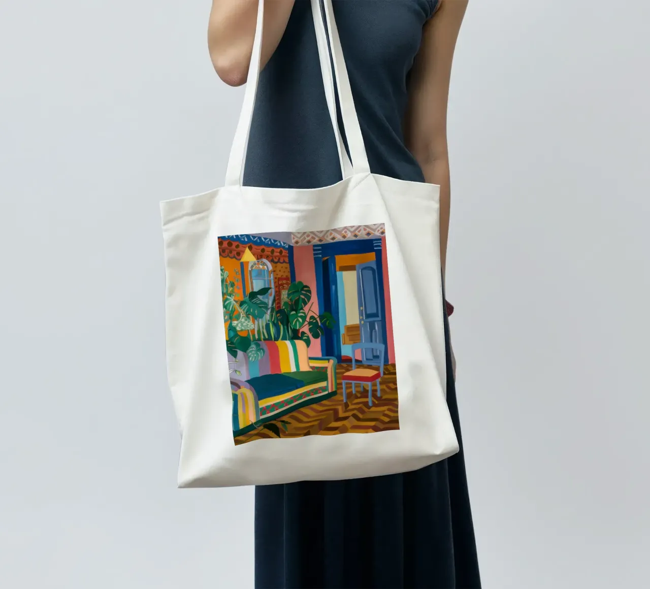 Vibrant Reading Room tote bag by Pale Aura
