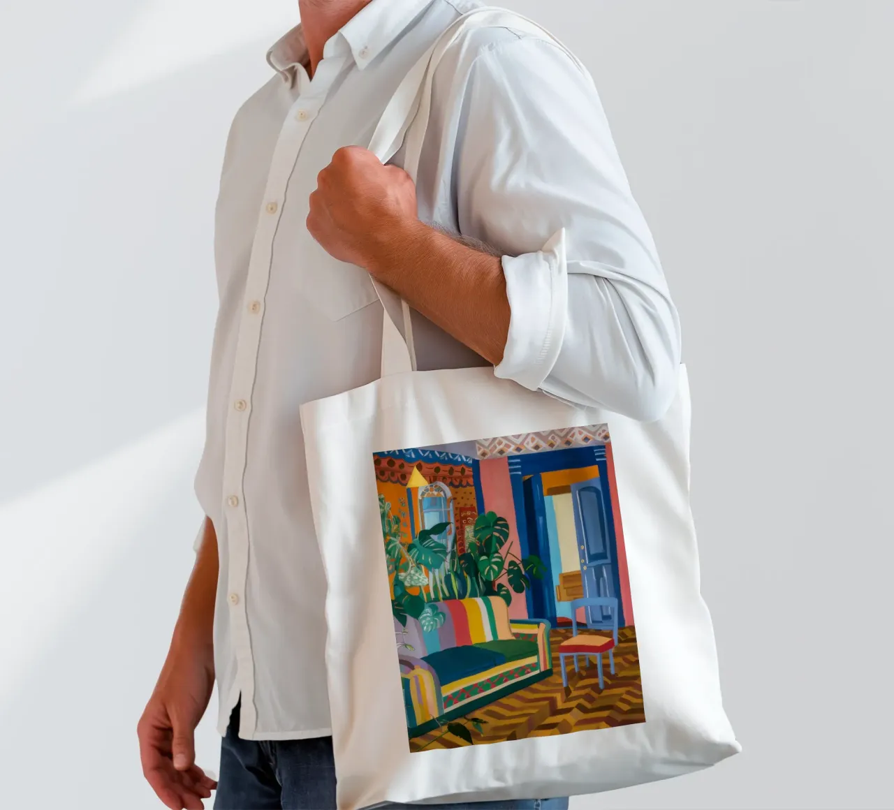 Vibrant Reading Room tote bag by Pale Aura