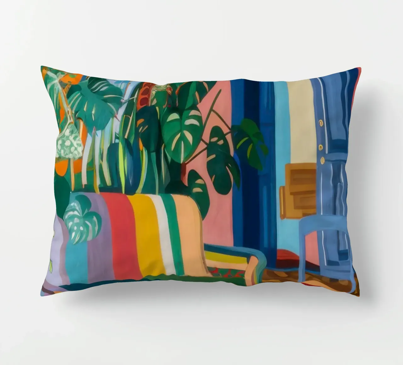 Vibrant Reading Room decorative cushion by Pale Aura