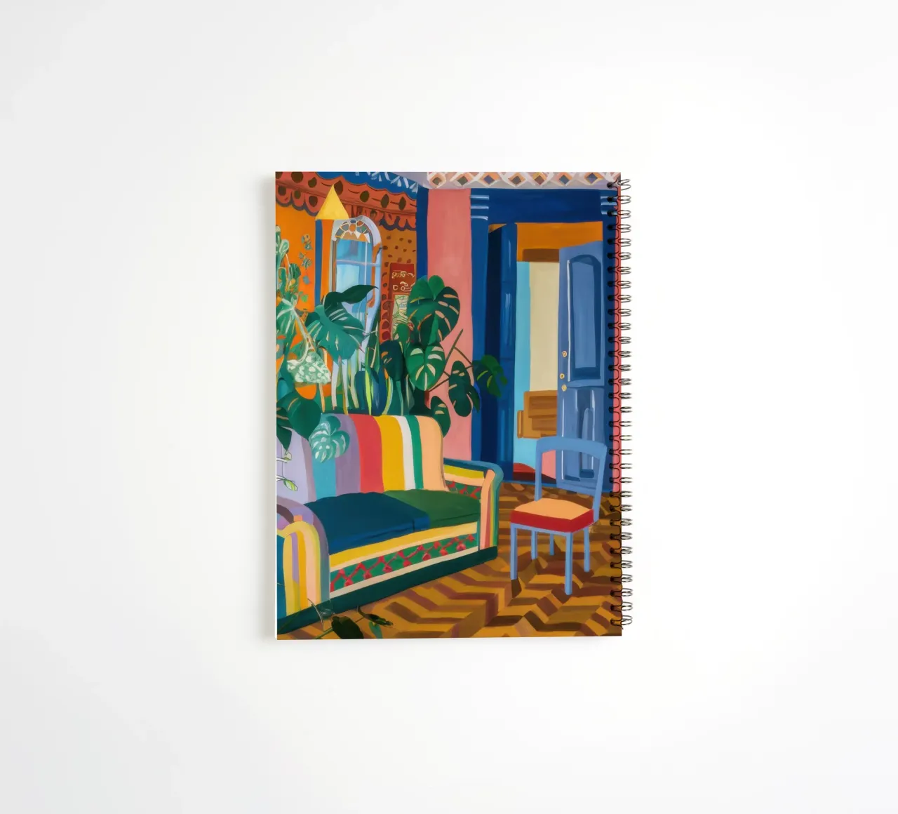 Vibrant Reading Room spiral notebook by Pale Aura